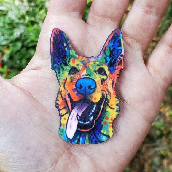 Jewelry - NWOT German Shepherd Dog Rainbow Pin